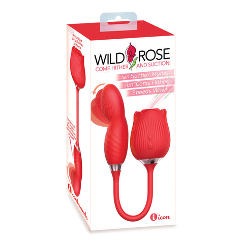 Wild Rose Come Hither & Suction Vibrator Suction Stimulator