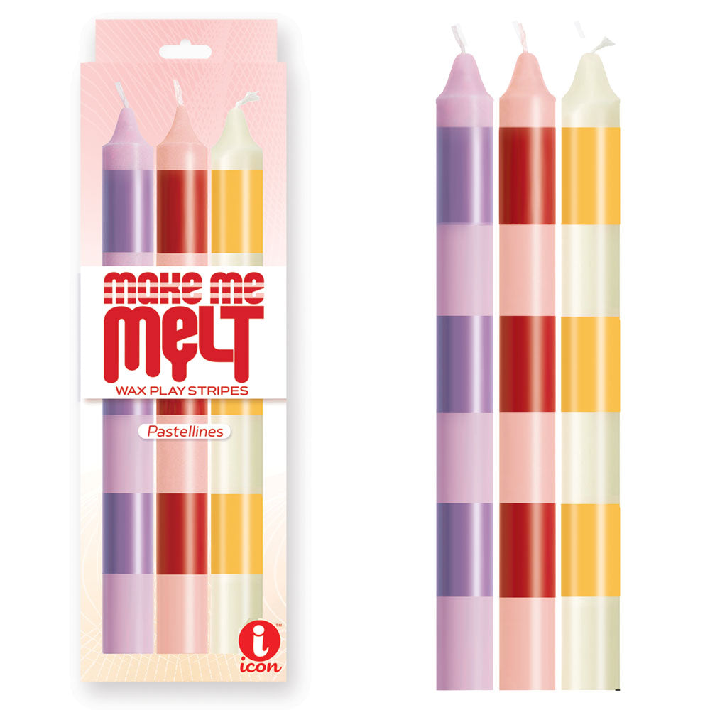 The 9's Make Me Melt Drip Candle 3-Pk - Pastel Drip Candles > Candles > Drip