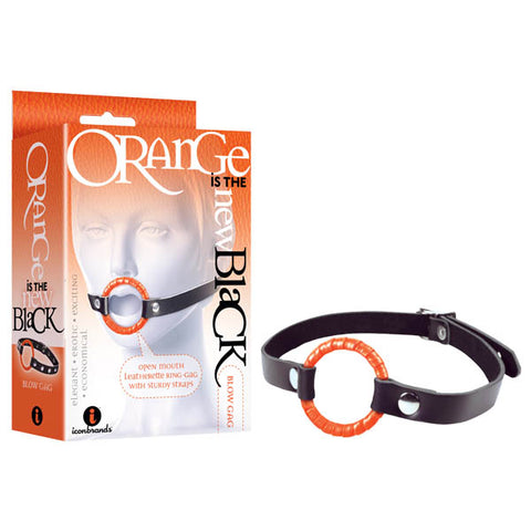 Orange Is The New Blow Gag Open Mouth Gag for Bondage and Fetish Enthusiasts Black > Bondage Gear > Gags and Bits