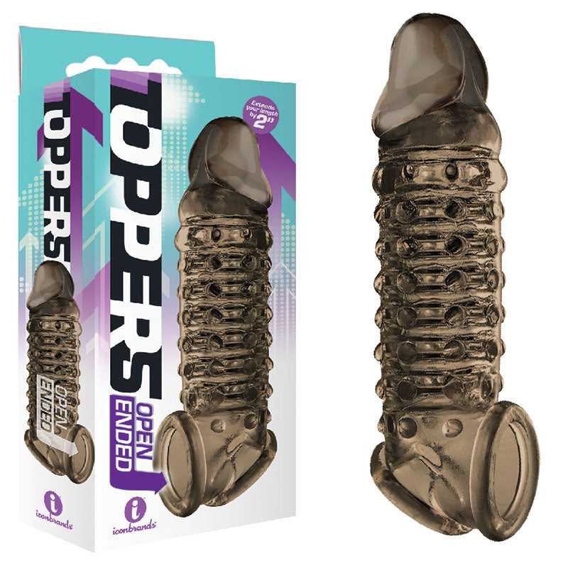 The 9s Toppers Open Ended Smoke Penis Extension Sleeve 2" inch > Sex Toys For Men > Penis Sleeves