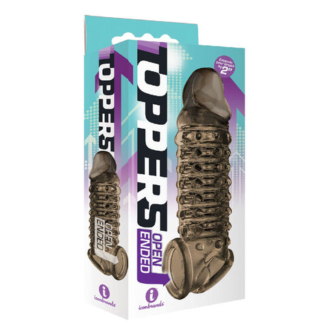 The 9s Toppers Open Ended Smoke Penis Extension Sleeve SLEEVES