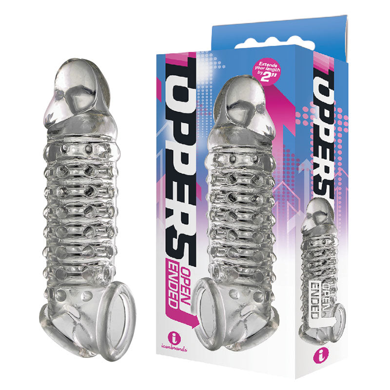 The 9s Toppers Open Ended Penis Extension Sleeve 2" inch > Sex Toys For Men > Penis Sleeves