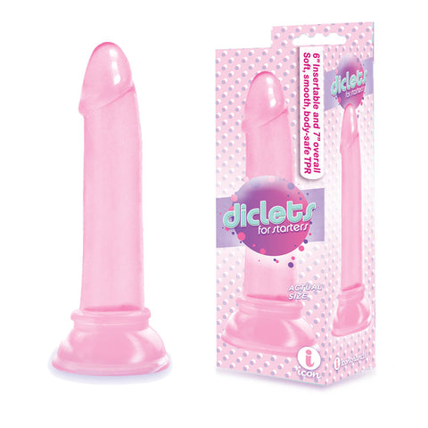 The 9s Diclets 7 Inch Dong with Lifelike Details and Bendable Design Pink DONGS
