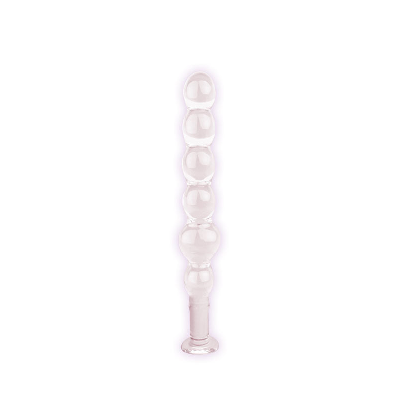 The 9's Glass First Thins Elliptical – Rechargeable Glass Anal Beads GLASS TOYS