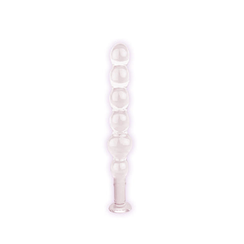 The 9's Glass First Thins Elliptical – Rechargeable Glass Anal Beads GLASS TOYS