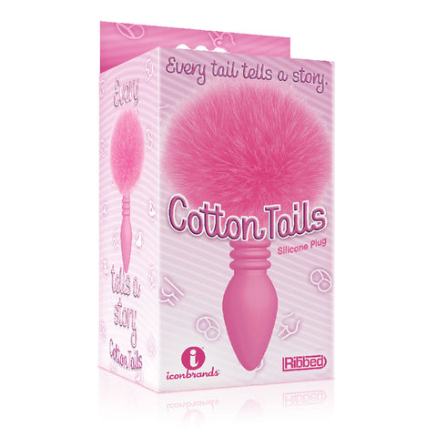 The 9s Cottontails Ribbed Butt Plug with Bunny Tail Anal Toys & Stimulators