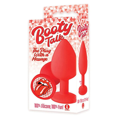 The 9's Booty Talk - Tongue 6.7 cm Silicone Plug Red Butt Plugs