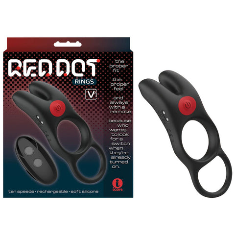 Red Dot Rings V1 USB Rechargeable Vibrating Cock Ring with Remote Multi Cock Rings Vibrating