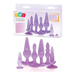 Try-Curious Anal Plug Kit - Purple Anal Kit - Set of 6 Default Title ANAL TOYS
