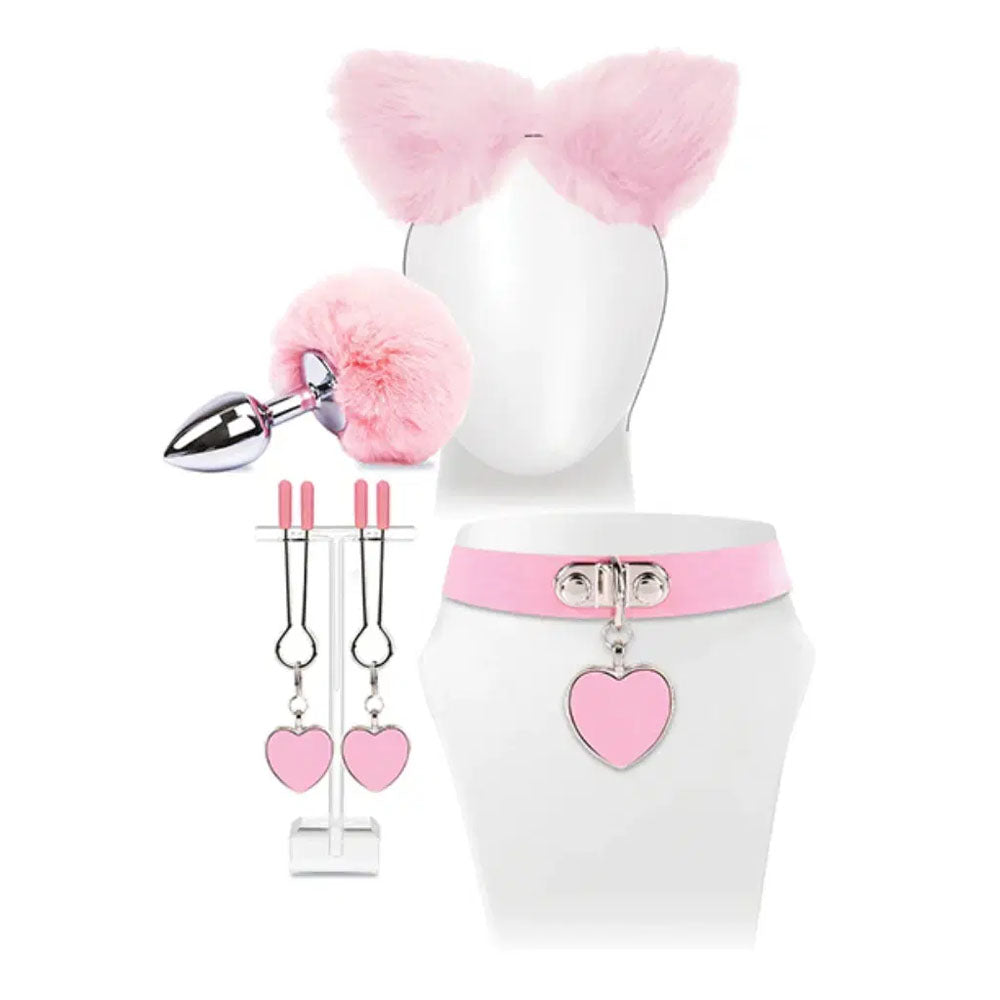 Try Curious Kitty Kit (Pink) – Cosplay 5 Piece Erotic Toy Set > Sex Toys > Sex Kits Main image