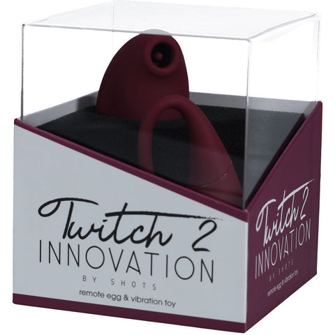 Twitch 2 Dual Pleasure Female Stimulator Insertable Egg Burgundy EGGS