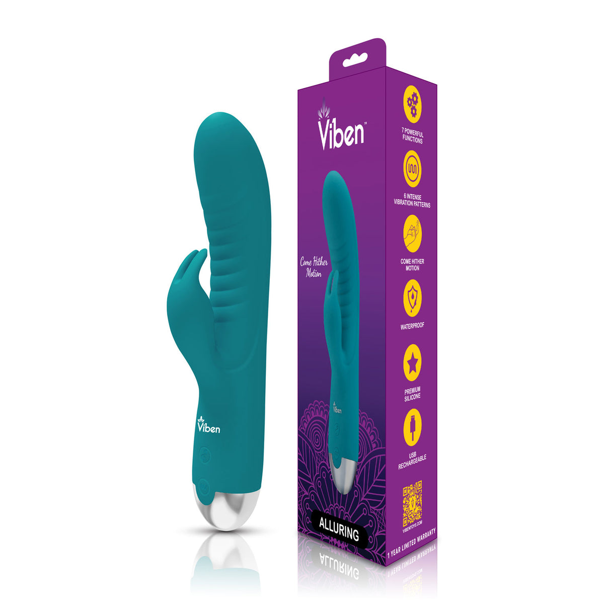 Viben Alluring Come Hither Rabbit Vibe Ocean G-Spot Massager > Sex Toys For Ladies > G-Spot Vibrators