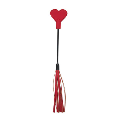 Sex & Mischief Amor Crop Red Flogger - Travel Size Red Whips & Paddles