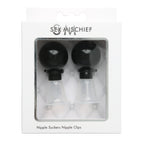 Sex & Mischief Nipple Suckers Set of Two with Black Suction Cups and Clear Clips – Nipple Suckers > Sex Toys > Nipple Suckers