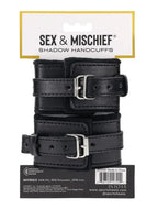 Shadow Handcuffs – Faux Leather Restraint Handcuffs Black > Bondage Gear > Restraints