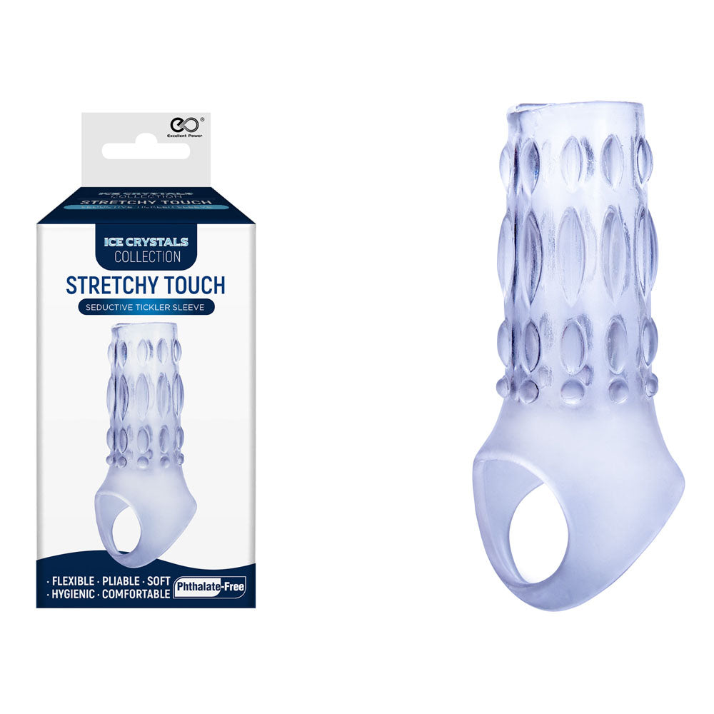 Ice Crystals Stretchy Touch Tickler Sleeve Penis Sleeve SLEEVES