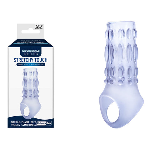 Ice Crystals Stretchy Touch Tickler Sleeve Penis Sleeve SLEEVES