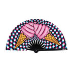 Ice Scream You Scream Blacklight Folding Fan > Clothes > Accessories