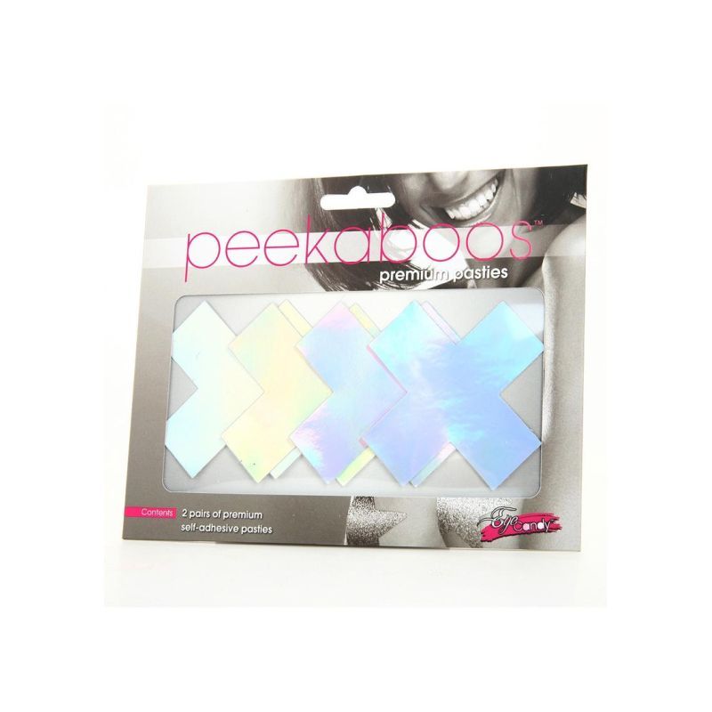 Iridescent X Pasties - Premium Self-Adhesive Body Covering Secondary image