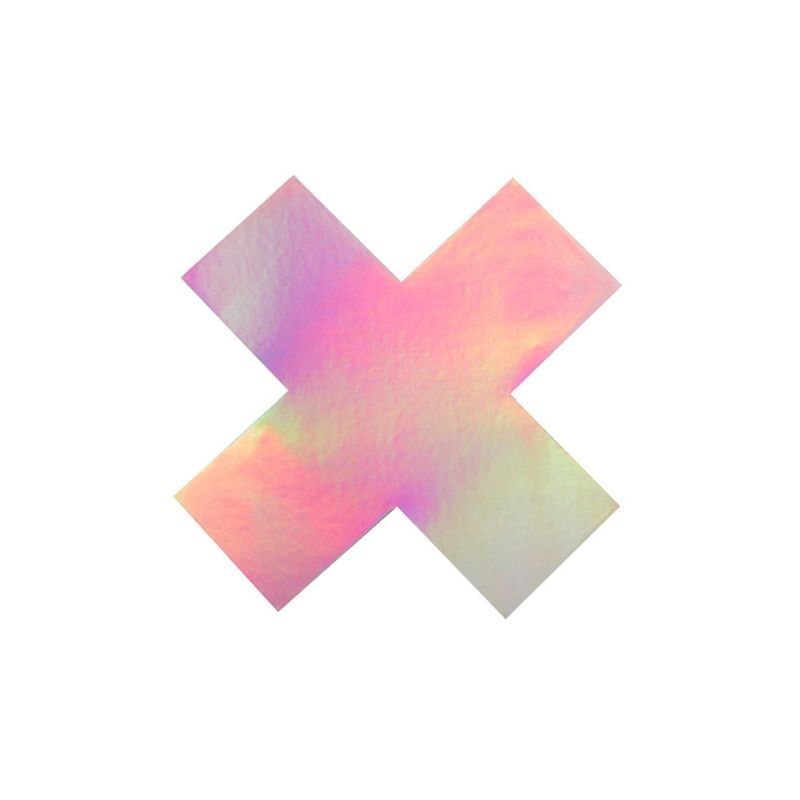 Iridescent X Pasties - Premium Self-Adhesive Body Covering > Clothes > Pasties Main image