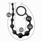 Anal Adventures Platinum Silicone (Black) – 12.5" Smooth Anal Beads > Anal Range > Anal Beads