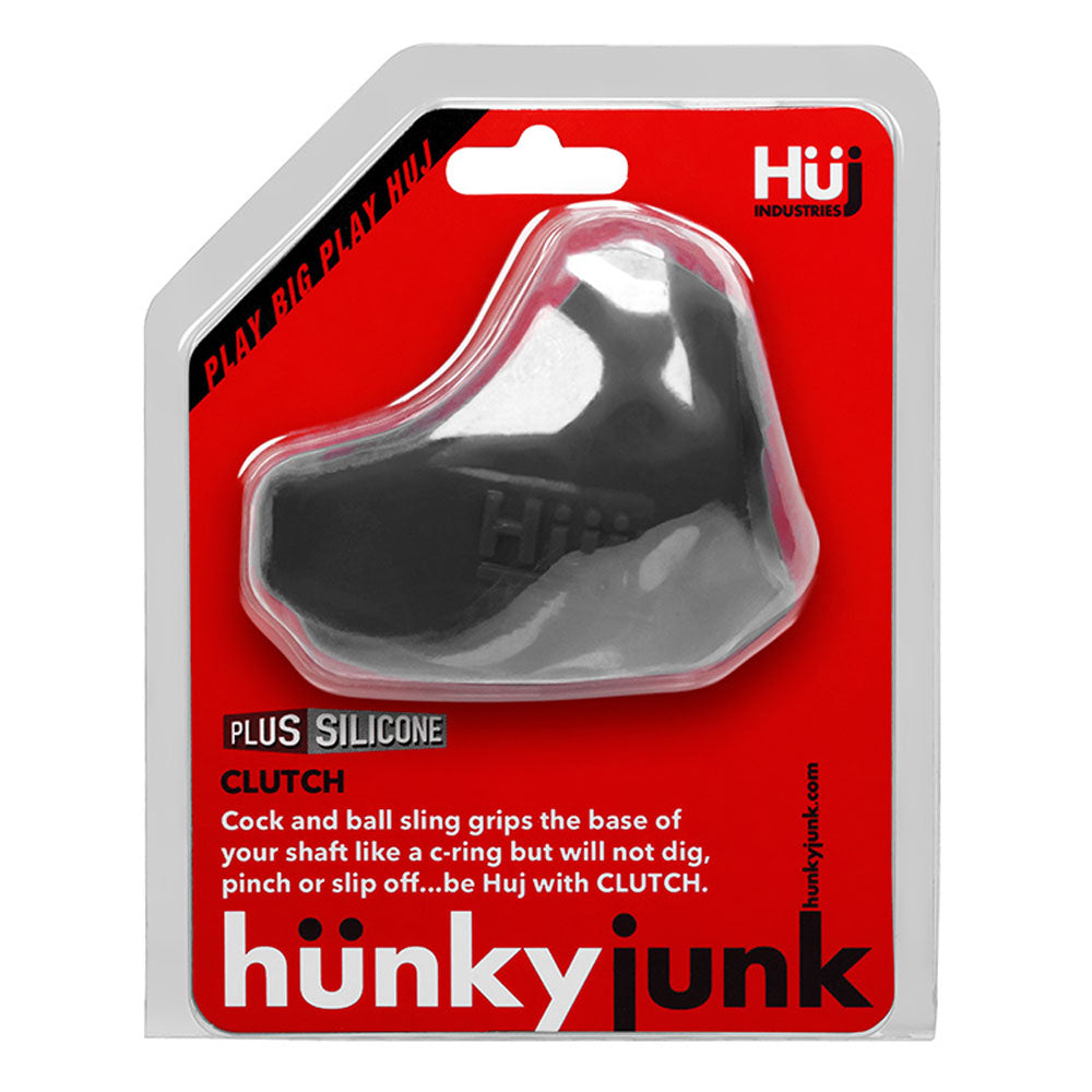 Hunkyjunk Stretchy Clutch Cock and Ball Sling by Oxballs Black > Cock Ring > Sling