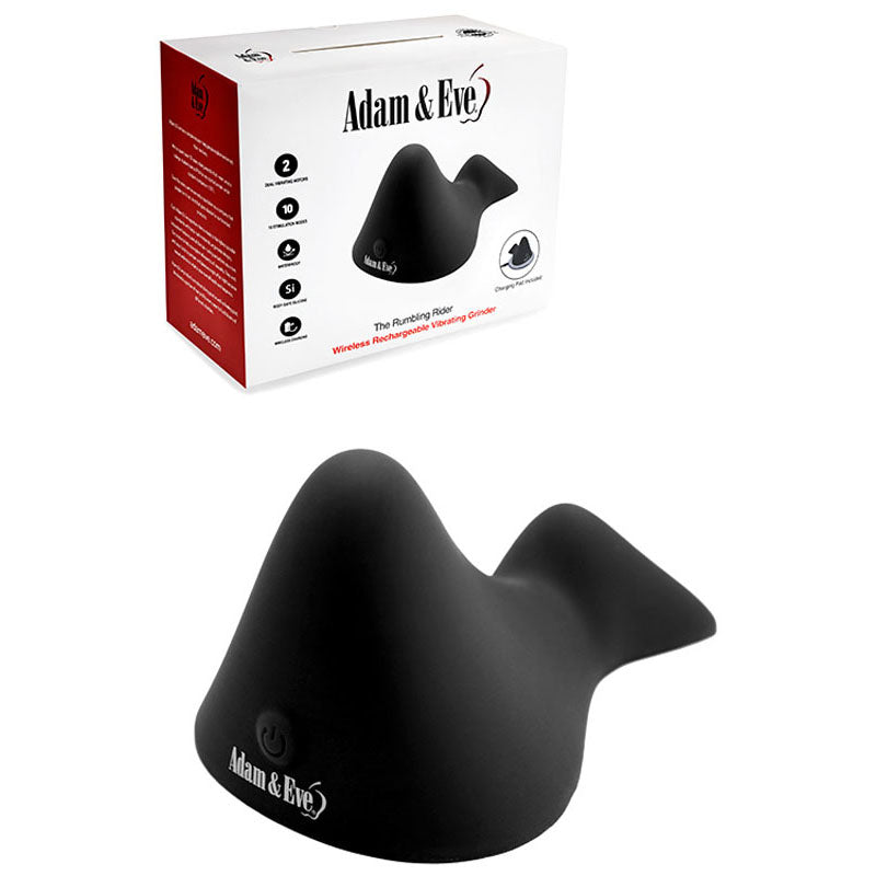 Adam & Eve Rumbling Rider – Rechargeable Vibrating Grinder Pad Black > Vibrators > Vibrating Pads