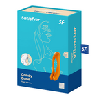 Satisfyer Candy Cane Finger Vibe Orange - Compact Pleasure Toy > Vibrators > Finger Vibrators