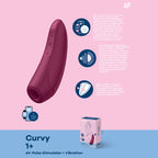 Satisfyer Curvy 1 Plus – App Enabled Clitoral Stimulator with Air-Pulse and Vibration Functions > Sex Toys For Ladies > Air Pulsation