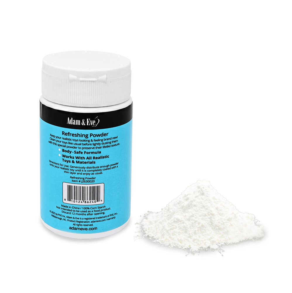 Adam & Eve Refreshing Powder For Sex Toys – 60 ml > Essentials > Toy Cleaners