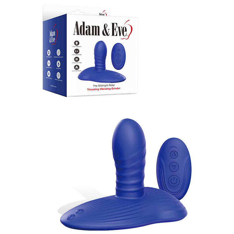 Adam & Eve The Midnight Rider – USB Rechargeable Remote-Controlled Rideable Vibrator Blue > Vibrators > Vibrating Pads Main image