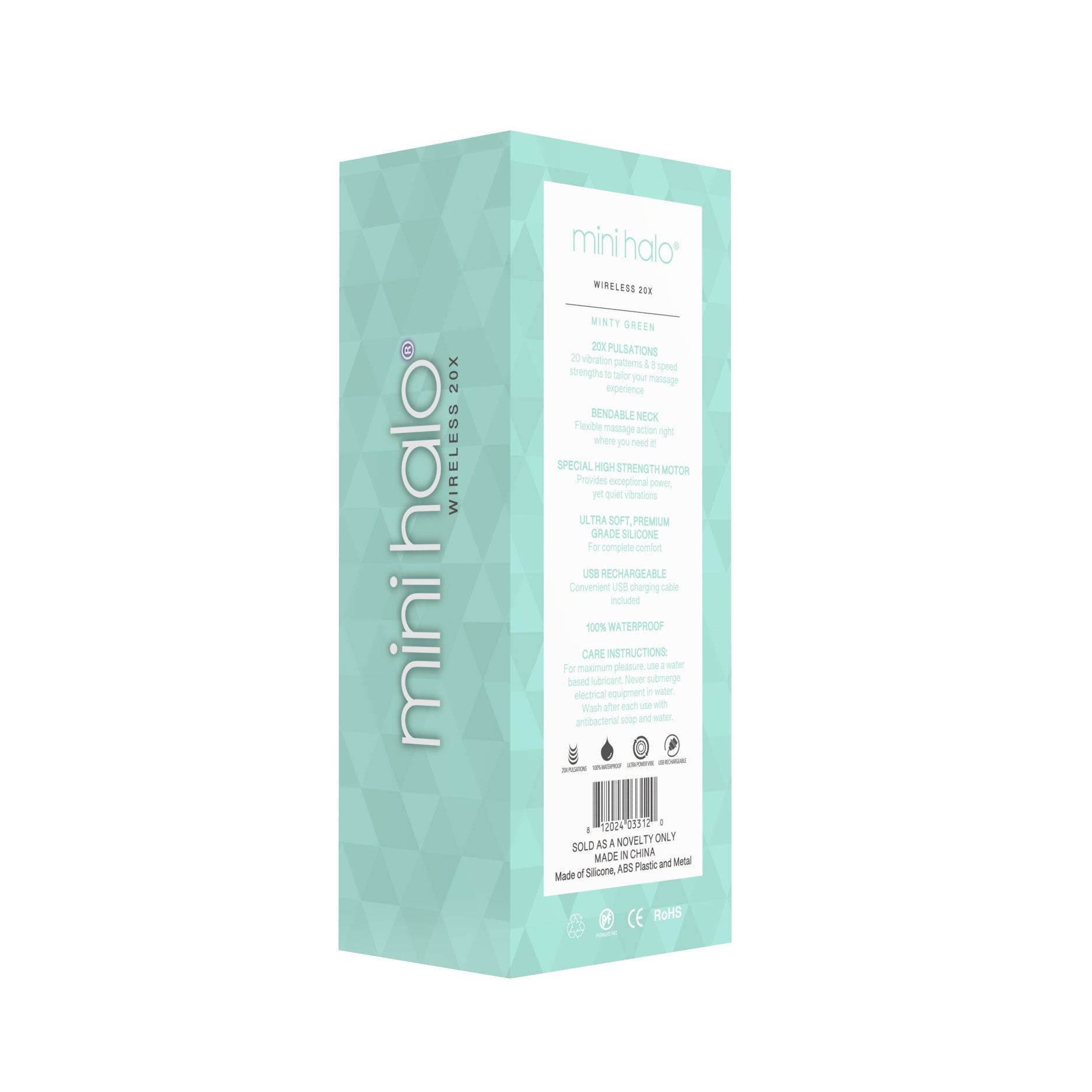 Shibari Mini Halo Wireless 20X Minty Green Massage Wand Green > Sex Toys > Mini Massagers