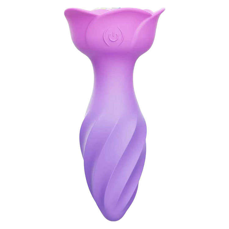 Adam & Eve Rotating Rose Plug – USB Rechargeable Rotating and Vibrating Butt Plug with Gem Base Secondary image