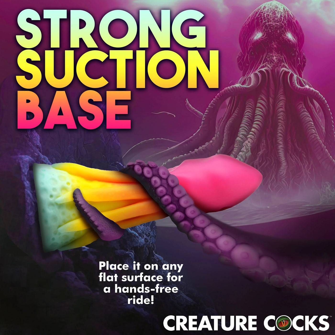 Creature Cocks King Kraken (Rainbow) Silicone Dildo 8.1 Inches – Premium Flexible Dildo > Dildos > Fantasy