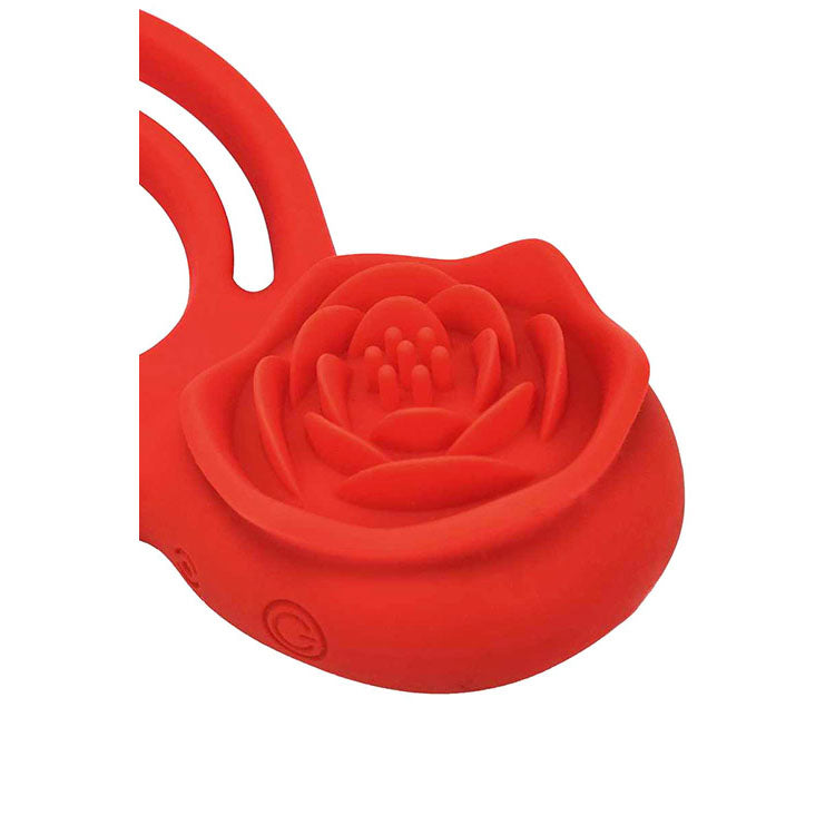 Adam & Eve Vibrating Rose Double Enhancer – USB Rechargeable Remote-Controlled Cock Ring > Cock Ring > Vibrating