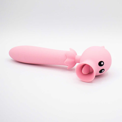Lick n Stick Pink Clit Flicker and G-Spot Vibrator Toy Finger Stimulator