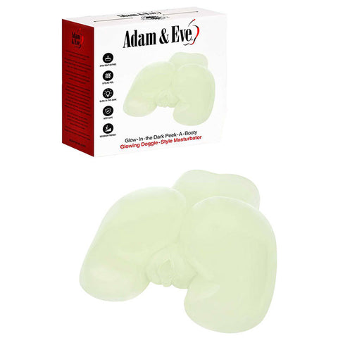 Adam & Eve Glow in the Dark Peek-A-Booty – Glow in the Dark Mini Masturbator Clear > Sex Toys For Men > Masturbators Cup
