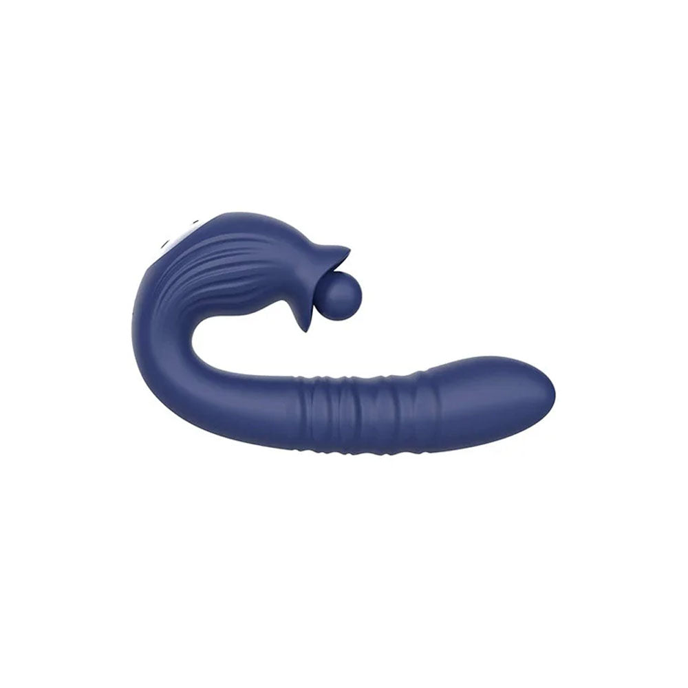 Adam & Eve Big Baller (Navy) – USB Rechargeable Thrusting Rabbit Vibrator 18.8 cm > Vibrators > Ladies > Rabbit Multi