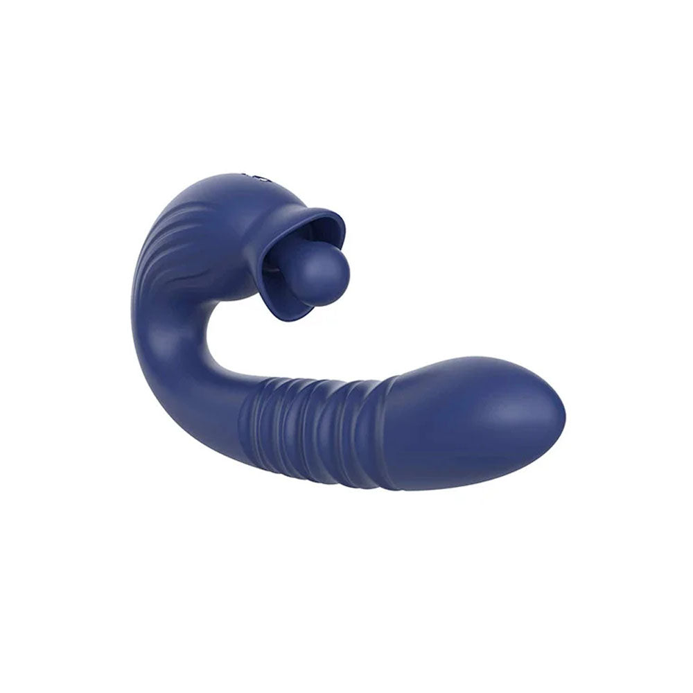Adam & Eve Big Baller (Navy) – USB Rechargeable Thrusting Rabbit Vibrator 18.8 cm > Vibrators > Ladies > Rabbit Multi
