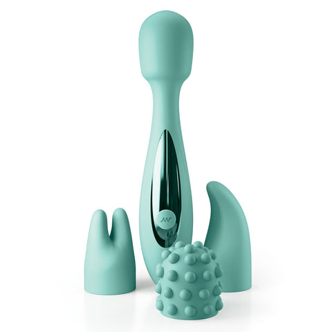 JimmyJane Canna Teal 21.8 cm Massage Wand with 3 Heads Vibrators
