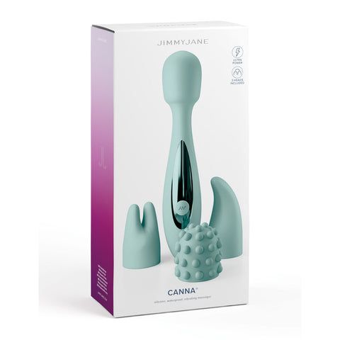 JimmyJane Canna Teal 21.8 cm Massage Wand with 3 Heads Vibrators
