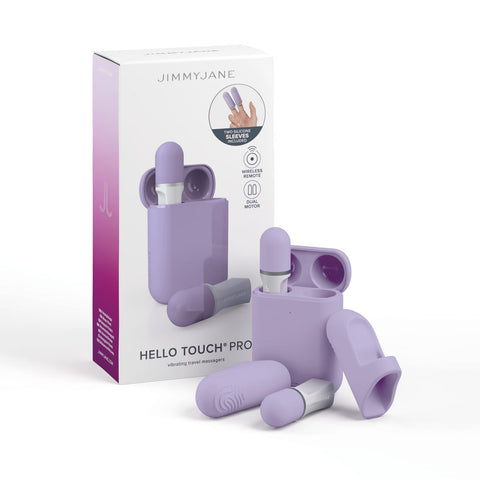 JimmyJane Hello Touch Pro Rechargeable Finger Massagers Purple Finger Stimulator