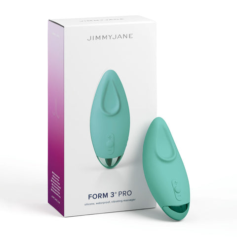 JimmyJane Form 3 PRO - Teal Travel Vibrator 4 In. Long Teal Vibrating Pads