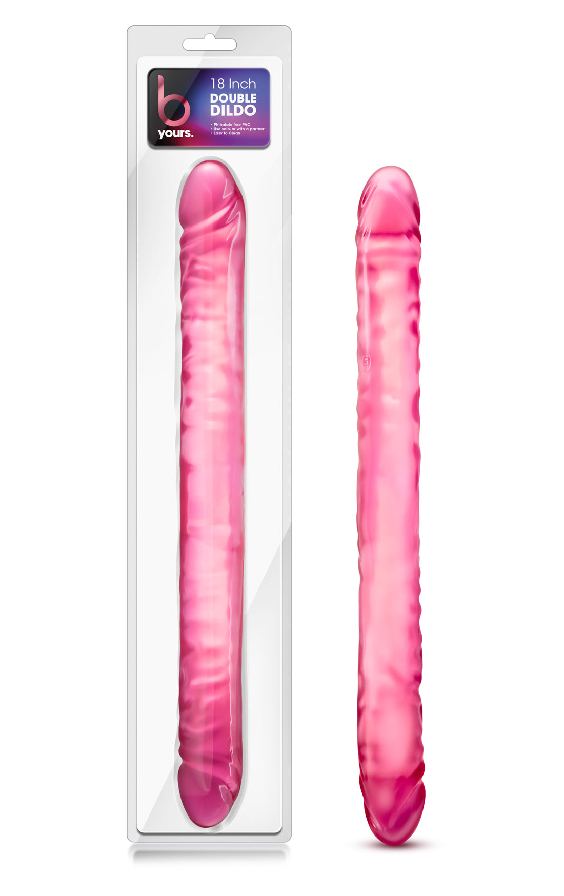 B Yours Double Dildo (Pink) 18 Inch – Shared Pleasure Double Dildo > Dildos > Double Dildos