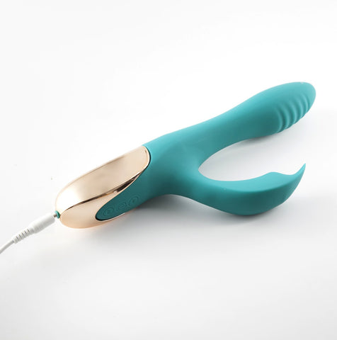 Maia Skyler 21.6 Centimeter USB Rechargeable Bendable Rabbit Vibrator VIBRATORS-RABBIT-MULTI