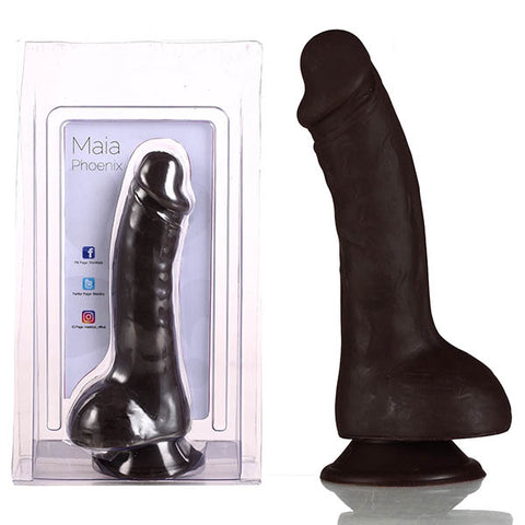 Maia Phoenix 20.3 Centimeter Dong Premium Medical-Grade Silicone Adult Sex Toy Black DONGS