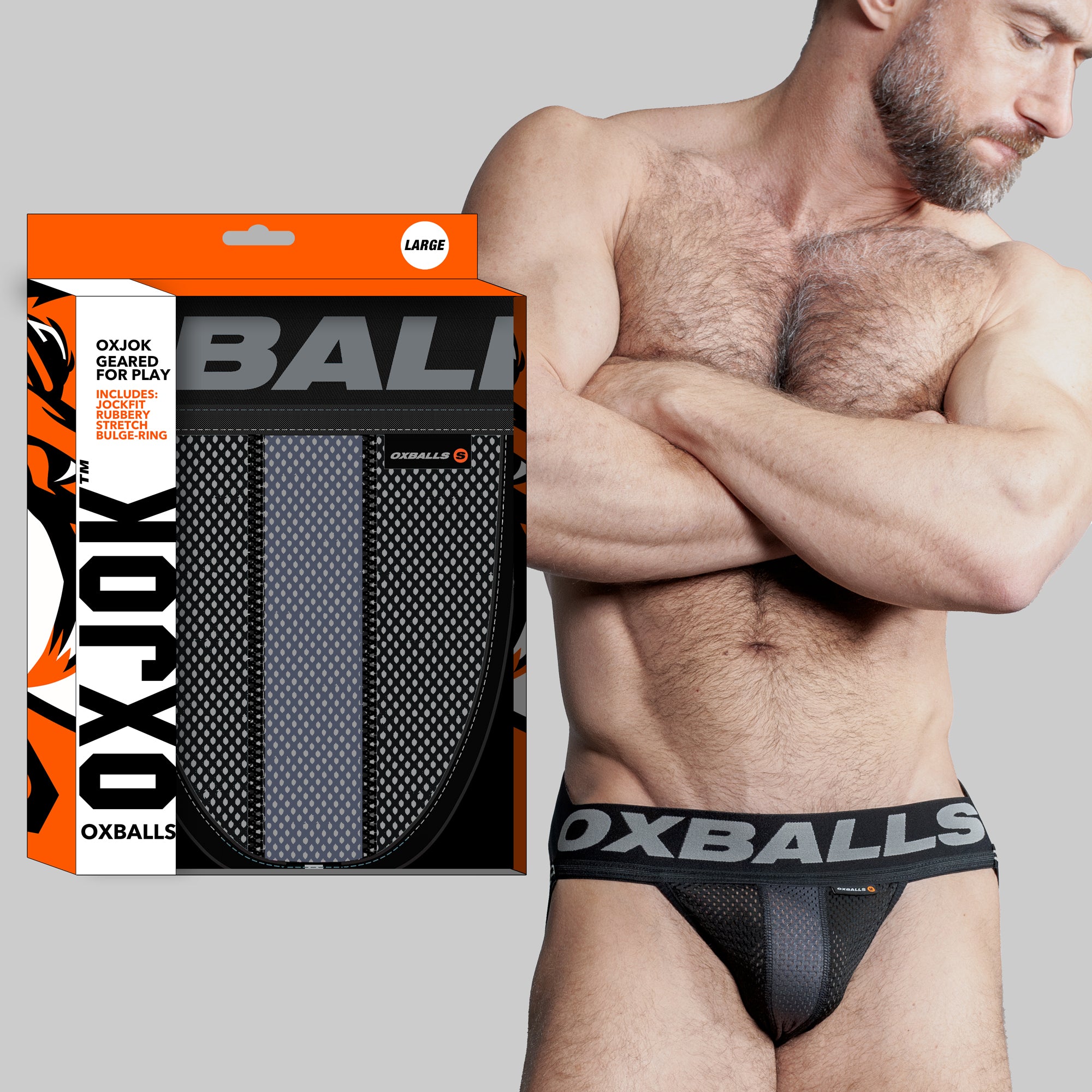 Oxballs Airmesh Swagger Jockstrap Tar Black Black Small Jockstraps