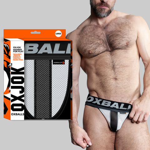 Oxballs Airmesh Swagger Jockstrap Tar Black White Small Jockstraps