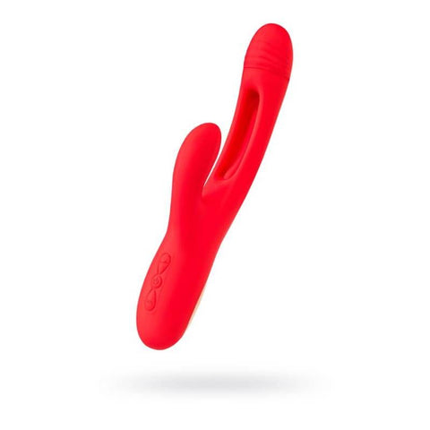 JOS Patti Moving Tongue Rabbit Vibrator in Red Default Title VIBRATORS-RABBIT