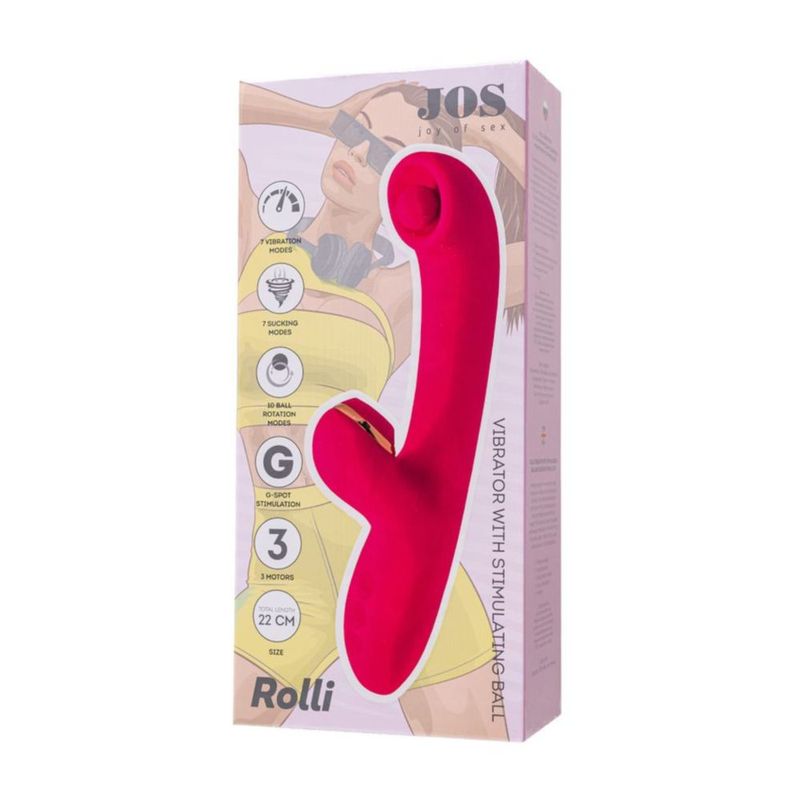 JOS Rolli Vibrator 7 Modes with Vacuum Clitoral Stimulator VIBRATORS-RABBIT-MULTI